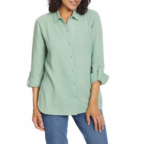 Ladies Ann Klein Gauze Top - Picture 1 of 3